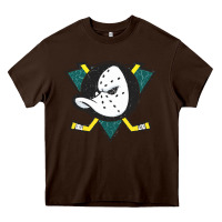 Chocolate Brown the mighty ducks classic Heavy Core Tee - linhVisuals