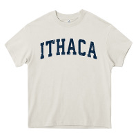 Cream ithaca new york ny vintage sports design navy design t shirt Heavy Core Tee - linhVisuals