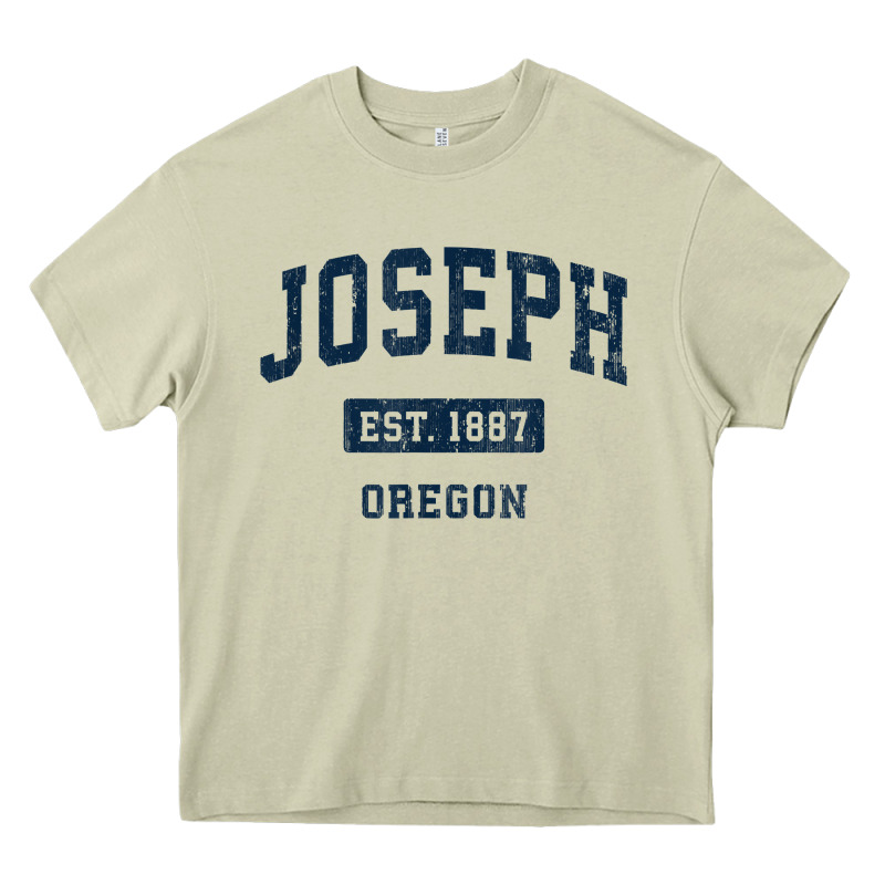Joseph Oregon Or Vintage Sports Established Navy Design T Shirt Heavy Core Tee by linhVisuals | Teevron