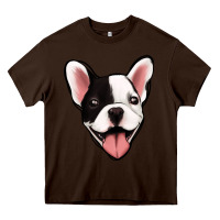 Chocolate Brown French Bulldog Heavy Core Tee - Jasminsmagicworld