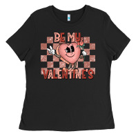 Black Be My Valentines Ladies Tee - CowhideDigitalArt