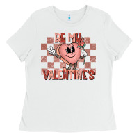 White Be My Valentines Ladies Tee - CowhideDigitalArt