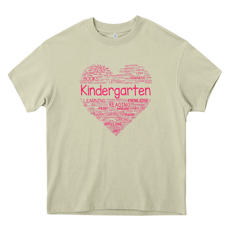 Cute Love Heart Kindergarten Teacher Valentines Day Womens Heavy Core Tee by linhVisuals | Teevron