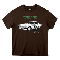 Chocolate Brown Title Fight Trending Heavy Core Tee - linhVisuals