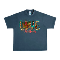 Midnight Navy Love Snowman Urban Heavy Tee - CowhideDigitalArt