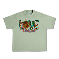 Oil Green Love Snowman Urban Heavy Tee - CowhideDigitalArt
