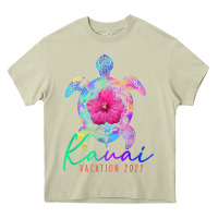 Mossy kauai hawaii vacation 2022 sea turtle flower tropical t shirt Heavy Core Tee - linhVisuals