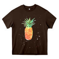 Chocolate Brown Pineapple Onesie Heavy Core Tee - linhVisuals