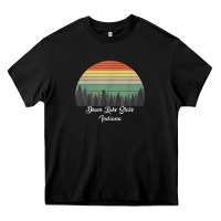 Black deam lake state Heavy Core Tee - linhVisuals