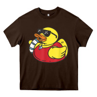 Chocolate Brown lifeguard rubber duck t shirt Heavy Core Tee - linhVisuals