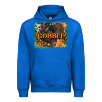 Cobalt thanksgiving turkey gobble with background Urban Hoodie - RanaPortraitStore