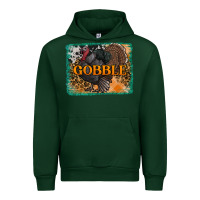 Forest Green thanksgiving turkey gobble with background Urban Hoodie - RanaPortraitStore