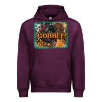 Mauve Wine thanksgiving turkey gobble with background Urban Hoodie - RanaPortraitStore