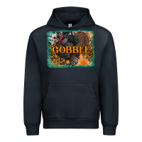 Navy thanksgiving turkey gobble with background Urban Hoodie - RanaPortraitStore