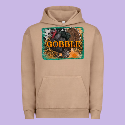 Thanksgiving Turkey Gobble With Background Urban Hoodie Designed By Ranaportraitstore