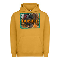 Pigment Peanut Butter thanksgiving turkey gobble with background Urban Hoodie - RanaPortraitStore