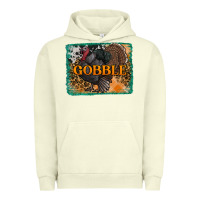 Pigment Pistachio thanksgiving turkey gobble with background Urban Hoodie - RanaPortraitStore