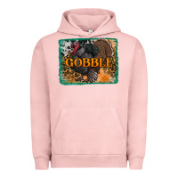 Pigment Salmon thanksgiving turkey gobble with background Urban Hoodie - RanaPortraitStore