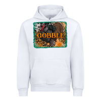 White thanksgiving turkey gobble with background Urban Hoodie - RanaPortraitStore