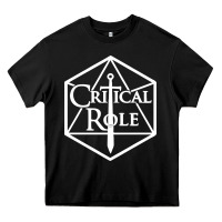 Black critical role Heavy Core Tee - linhVisuals