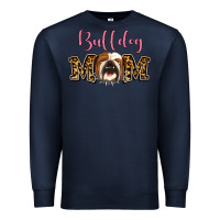 Navy Bulldog Mom Premium Sweatshirt - Jasminsmagicworld