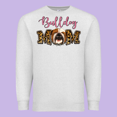 Bulldog Mom Premium Sweatshirt Designed By Jasminsmagicworld