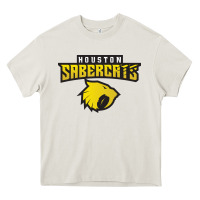 Cream houston sabercats rugby Heavy Core Tee - linhVisuals