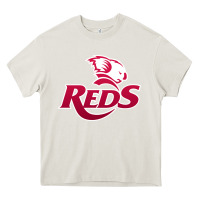 Cream queensland reds rugby Heavy Core Tee - linhVisuals