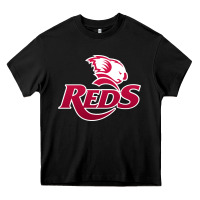 Black queensland reds rugby Heavy Core Tee - linhVisuals