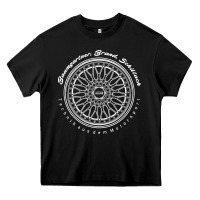 Black BBS Wheel Heavy Core Tee - linhVisuals