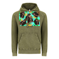 Vintage Olive Monkey bananas kid's bottle Vintage Hoodie - Artiststas