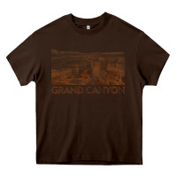 Chocolate Brown grand canyon Heavy Core Tee - linhVisuals