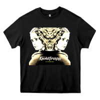 Black felt montain goldfrapp Heavy Core Tee - linhVisuals