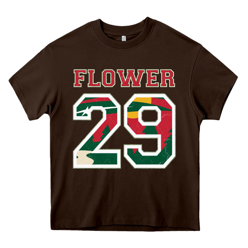 Flower 29 Wild Goalie Fleury Minnesota Pro Ice Hockey Design Heavy Core Tee by linhVisuals | Teevron