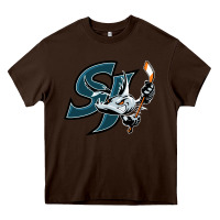 Chocolate Brown the barracuda san jose Heavy Core Tee - linhVisuals