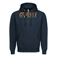 Navy gobble thanksgiving turkey Zipper Hoodie - Jasminsmagicworld