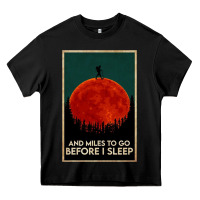 Black hiking and miles to go before i sleep Heavy Core Tee - linhVisuals