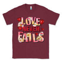 Burgundy Love never fails Classic Tee - FaDigitalArtStudio