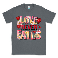 Charcoal Heather Love never fails Classic Tee - FaDigitalArtStudio