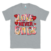 Heather Grey Love never fails Classic Tee - FaDigitalArtStudio