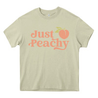Mossy just peachy retro 70s georgia peaches summer fruit Heavy Core Tee - linhVisuals