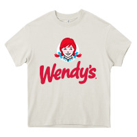 Cream wendys restaurant Heavy Core Tee - linhVisuals
