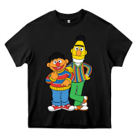 Black bert and ernie Heavy Core Tee - linhVisuals