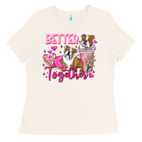 Bone Be Mine Valentine Dog Ladies Tee - CowhideDigitalArt