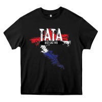 Black mens tata croatian father croatia bester papa father's day Heavy Core Tee - linhVisuals