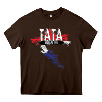 Mens Tata Croatian Father Croatia Bester Papa Father's Day Heavy Core Tee | Teevron