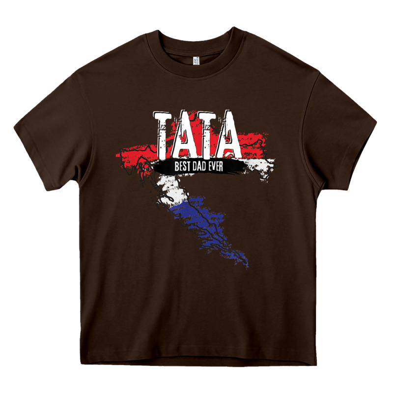 Mens Tata Croatian Father Croatia Bester Papa Father's Day Heavy Core Tee by linhVisuals | Teevron