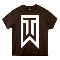 Chocolate Brown tiger Heavy Core Tee - linhVisuals