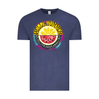 Vintage Denim Hello Summer Vintage Tee - CowhideDigitalArt