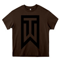 Chocolate Brown tiger Heavy Core Tee - linhVisuals